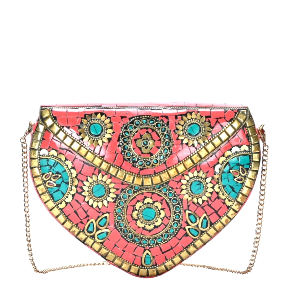Antil Kraft Metal Clutch Crossbody Bag